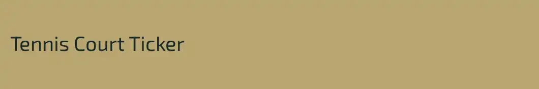 Tennis Court Ticker